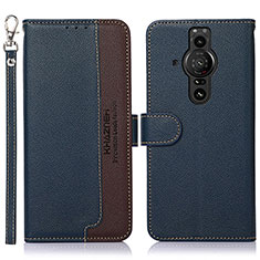 Coque Portefeuille Livre Cuir Etui Clapet A09D pour Sony Xperia PRO-I Bleu