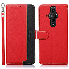 Coque Portefeuille Livre Cuir Etui Clapet A09D pour Sony Xperia PRO-I Rouge