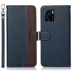 Coque Portefeuille Livre Cuir Etui Clapet A09D pour Vivo iQOO U5x Bleu