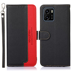 Coque Portefeuille Livre Cuir Etui Clapet A09D pour Vivo Y10 Noir