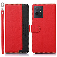 Coque Portefeuille Livre Cuir Etui Clapet A09D pour Vivo Y52t 5G Rouge