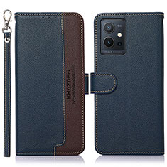 Coque Portefeuille Livre Cuir Etui Clapet A09D pour Vivo Y75 5G Bleu