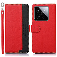 Coque Portefeuille Livre Cuir Etui Clapet A09D pour Xiaomi Mi 14 Pro 5G Rouge