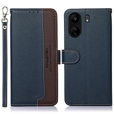 Coque Portefeuille Livre Cuir Etui Clapet A09D pour Xiaomi Poco C65 Bleu