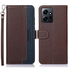 Coque Portefeuille Livre Cuir Etui Clapet A09D pour Xiaomi Redmi Note 12 4G Marron