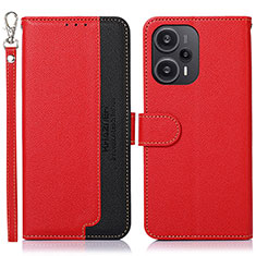 Coque Portefeuille Livre Cuir Etui Clapet A09D pour Xiaomi Redmi Note 12 Turbo 5G Rouge