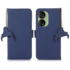 Coque Portefeuille Livre Cuir Etui Clapet A10D pour Asus ZenFone 10 Bleu