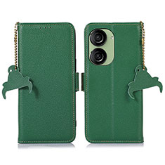 Coque Portefeuille Livre Cuir Etui Clapet A10D pour Asus ZenFone 10 Vert