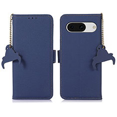 Coque Portefeuille Livre Cuir Etui Clapet A10D pour Google Pixel 8a 5G Bleu