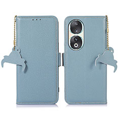 Coque Portefeuille Livre Cuir Etui Clapet A10D pour Huawei Honor 90 5G Bleu Clair