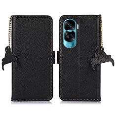 Coque Portefeuille Livre Cuir Etui Clapet A10D pour Huawei Honor 90 Lite 5G Noir