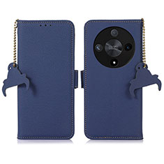 Coque Portefeuille Livre Cuir Etui Clapet A10D pour Huawei Honor Magic6 Lite 5G Bleu