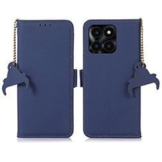 Coque Portefeuille Livre Cuir Etui Clapet A10D pour Huawei Honor X6a Bleu