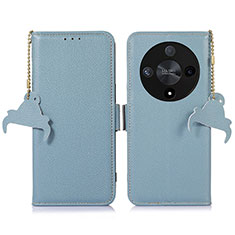 Coque Portefeuille Livre Cuir Etui Clapet A10D pour Huawei Honor X9b 5G Bleu Clair