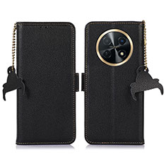 Coque Portefeuille Livre Cuir Etui Clapet A10D pour Huawei Nova Y91 Noir