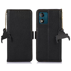 Coque Portefeuille Livre Cuir Etui Clapet A10D pour Motorola Moto E13 Noir