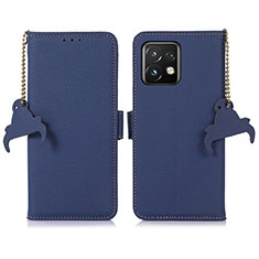 Coque Portefeuille Livre Cuir Etui Clapet A10D pour Motorola Moto Edge 40 Pro 5G Bleu