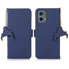 Coque Portefeuille Livre Cuir Etui Clapet A10D pour Motorola Moto G 5G (2023) Bleu