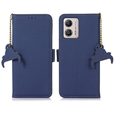 Coque Portefeuille Livre Cuir Etui Clapet A10D pour Motorola Moto G53 5G Bleu