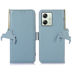 Coque Portefeuille Livre Cuir Etui Clapet A10D pour Motorola Moto G54 5G Bleu Clair