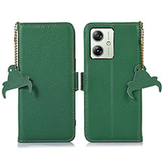 Coque Portefeuille Livre Cuir Etui Clapet A10D pour Motorola Moto G54 5G Vert