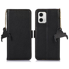 Coque Portefeuille Livre Cuir Etui Clapet A10D pour Motorola Moto G73 5G Noir