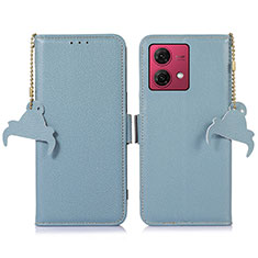 Coque Portefeuille Livre Cuir Etui Clapet A10D pour Motorola Moto G84 5G Bleu Clair