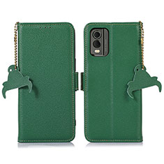 Coque Portefeuille Livre Cuir Etui Clapet A10D pour Nokia C210 Vert