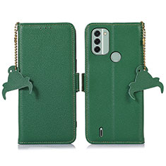 Coque Portefeuille Livre Cuir Etui Clapet A10D pour Nokia C31 Vert