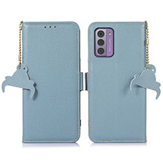 Coque Portefeuille Livre Cuir Etui Clapet A10D pour Nokia G310 5G Bleu Clair