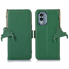 Coque Portefeuille Livre Cuir Etui Clapet A10D pour Nokia X30 5G Vert