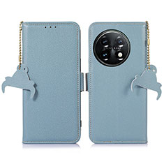 Coque Portefeuille Livre Cuir Etui Clapet A10D pour OnePlus 11 5G Bleu Clair