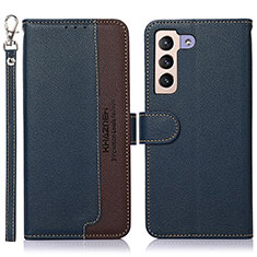 Coque Portefeuille Livre Cuir Etui Clapet A10D pour Samsung Galaxy S22 5G Bleu