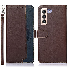 Coque Portefeuille Livre Cuir Etui Clapet A10D pour Samsung Galaxy S24 5G Marron