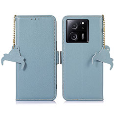 Coque Portefeuille Livre Cuir Etui Clapet A10D pour Xiaomi Mi 13T Pro 5G Bleu Clair