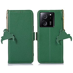 Coque Portefeuille Livre Cuir Etui Clapet A10D pour Xiaomi Mi 13T Pro 5G Vert