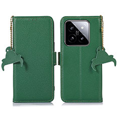 Coque Portefeuille Livre Cuir Etui Clapet A10D pour Xiaomi Mi 14 5G Vert