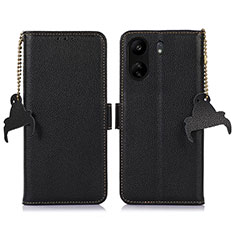 Coque Portefeuille Livre Cuir Etui Clapet A10D pour Xiaomi Poco C65 Noir