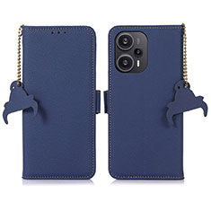 Coque Portefeuille Livre Cuir Etui Clapet A10D pour Xiaomi Poco F5 5G Bleu