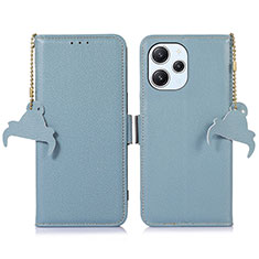 Coque Portefeuille Livre Cuir Etui Clapet A10D pour Xiaomi Redmi 12 4G Bleu Clair