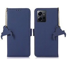 Coque Portefeuille Livre Cuir Etui Clapet A10D pour Xiaomi Redmi Note 12 4G Bleu