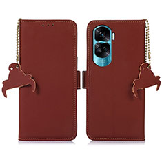 Coque Portefeuille Livre Cuir Etui Clapet A11D pour Huawei Honor 90 Lite 5G Marron