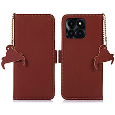 Coque Portefeuille Livre Cuir Etui Clapet A11D pour Huawei Honor X6a Marron