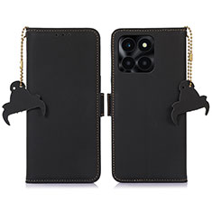 Coque Portefeuille Livre Cuir Etui Clapet A11D pour Huawei Honor X6a Noir