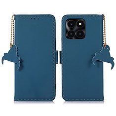 Coque Portefeuille Livre Cuir Etui Clapet A11D pour Huawei Honor X8b Bleu