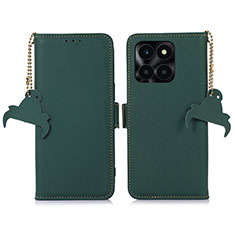 Coque Portefeuille Livre Cuir Etui Clapet A11D pour Huawei Honor X8b Vert