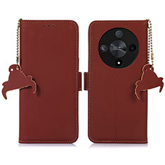 Coque Portefeuille Livre Cuir Etui Clapet A11D pour Huawei Honor X9b 5G Marron