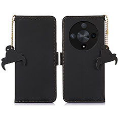 Coque Portefeuille Livre Cuir Etui Clapet A11D pour Huawei Honor X9b 5G Noir