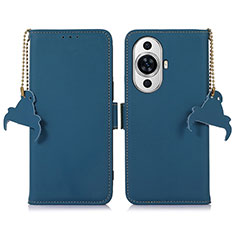 Coque Portefeuille Livre Cuir Etui Clapet A11D pour Huawei Nova 11 Bleu