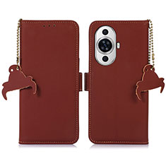 Coque Portefeuille Livre Cuir Etui Clapet A11D pour Huawei Nova 11 Ultra Marron